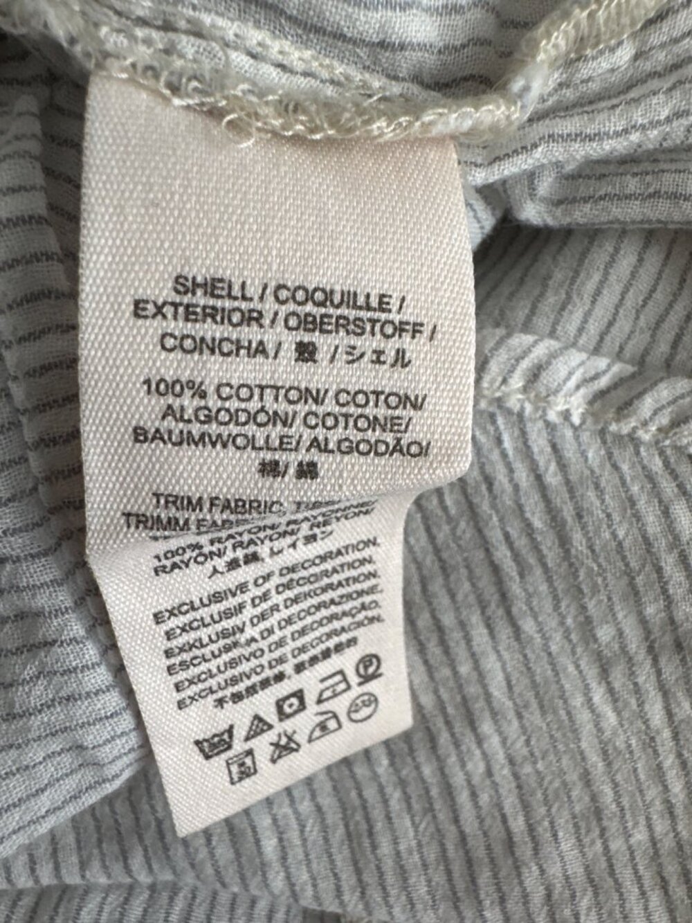 Free People Hearts and Colors Top Tunic Gray Floral Cotton size large pockets - Picture 5 of 8